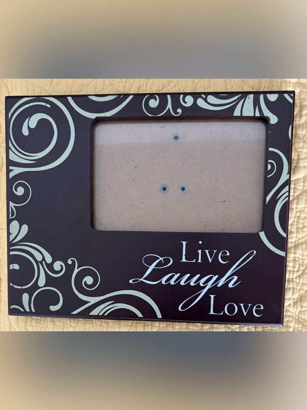 “Live Laugh Love” 4”x6” Photo Frame - Brown/White 4" x 6"